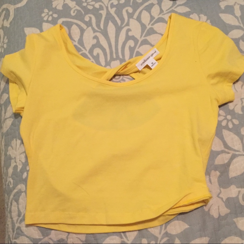 Ambience Apparel Yellow Crop Top